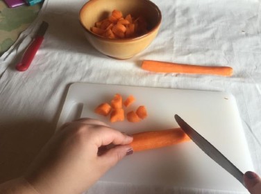 wortel snijden