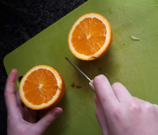 appelsien snijden