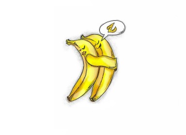 twee slapende bananen