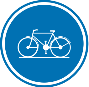 Verplicht pad voor fietsers.